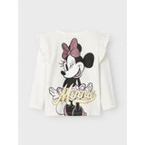 Name It Cloud Dancer Desire Minnie Mouse Bluse