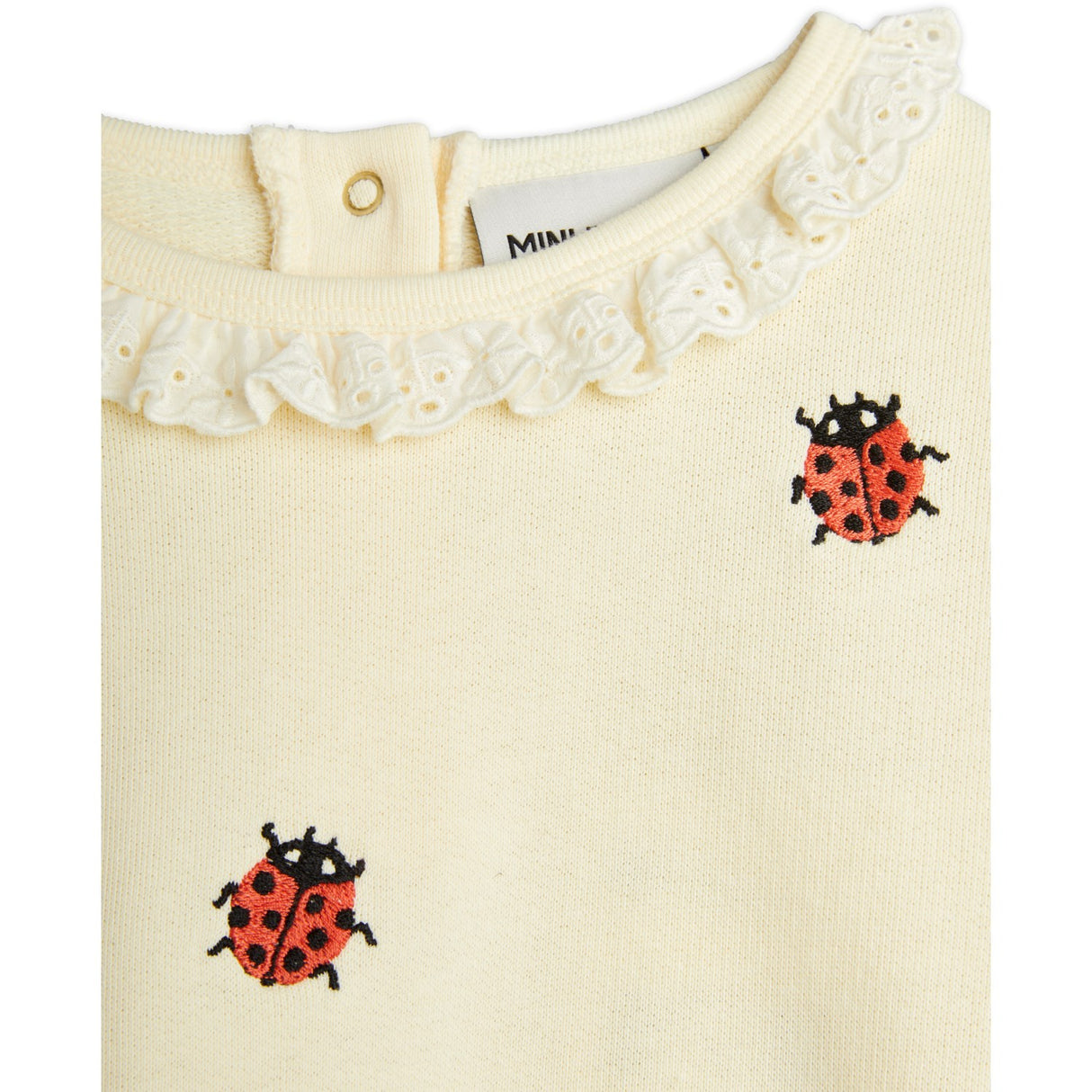 Mini Rodini Offwhite Ladybugs Embroidery Lace Collegegenser