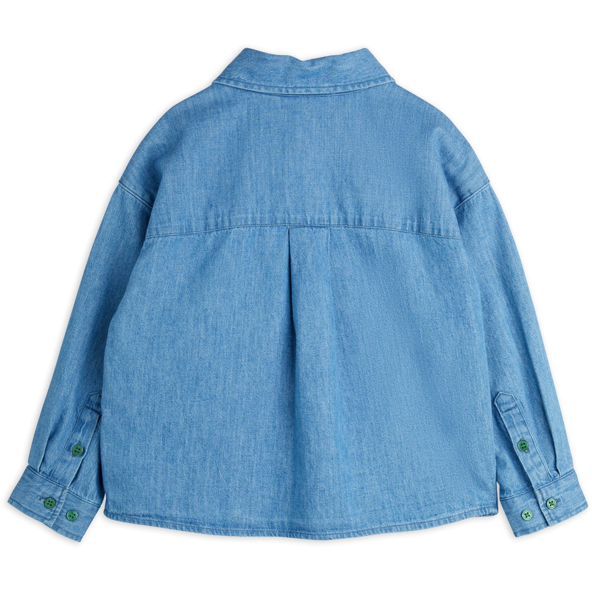 Mini Rodini Blue Note Embroidery Lightweight Denim Skjorte