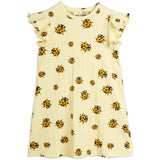 Mini Rodini Yellow Ladybugs AOP Wing Kjole
