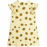 Mini Rodini Yellow Ladybugs AOP Wing Kjole