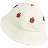 Mini Rodini Offwhite Ladybug Embroidery Solhatt