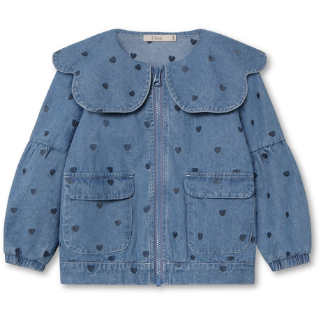 Fliink Lys Denim Blue Donna Denim Bomberjakke