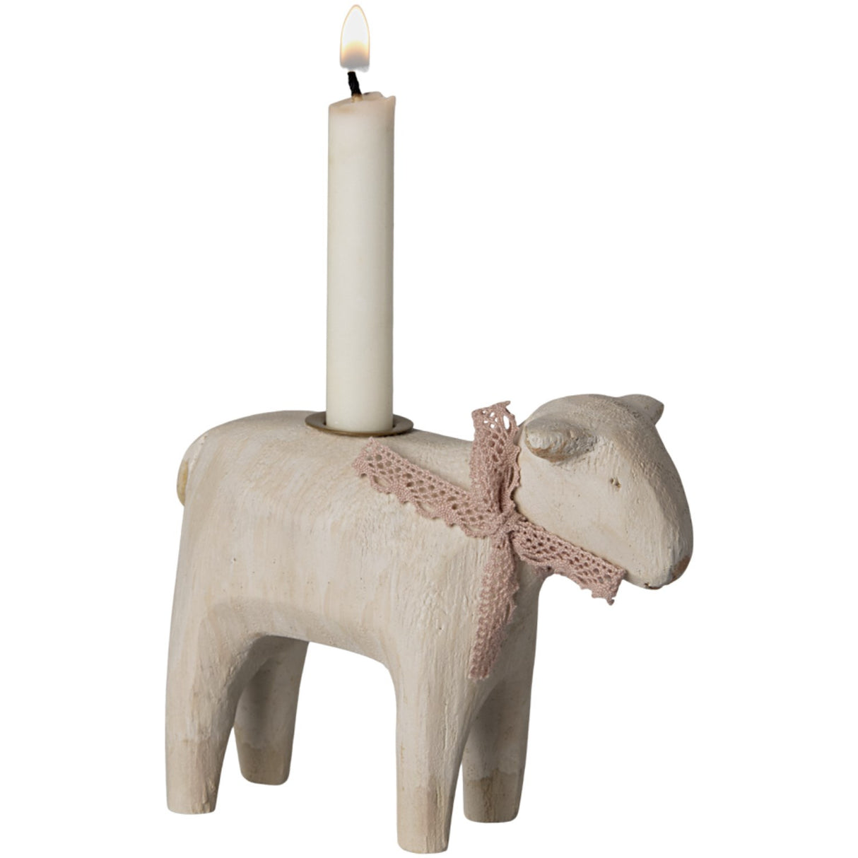 Maileg Candle Holder, Lamb - Rose