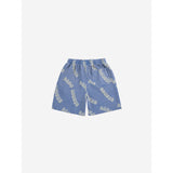 Bobo Choses Blue Wavy Bobo Choses All Over Waffle Bermuda Shorts