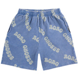 Bobo Choses Blue Wavy Bobo Choses All Over Waffle Bermuda Shorts