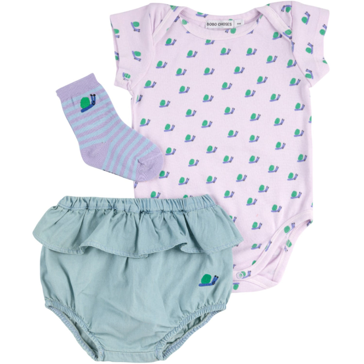 Bobo Choses Lavender Funny Snail Gift Sett