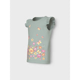 Name It Aqua Gray Yellow Flower Vayana Capsl Topp