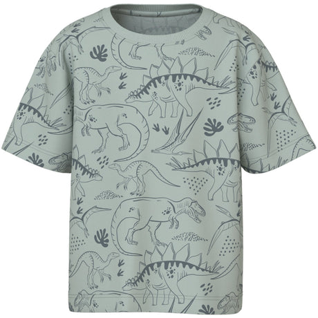 Name It Aqua Gray Tone Dino Valther Regular T-Shirt