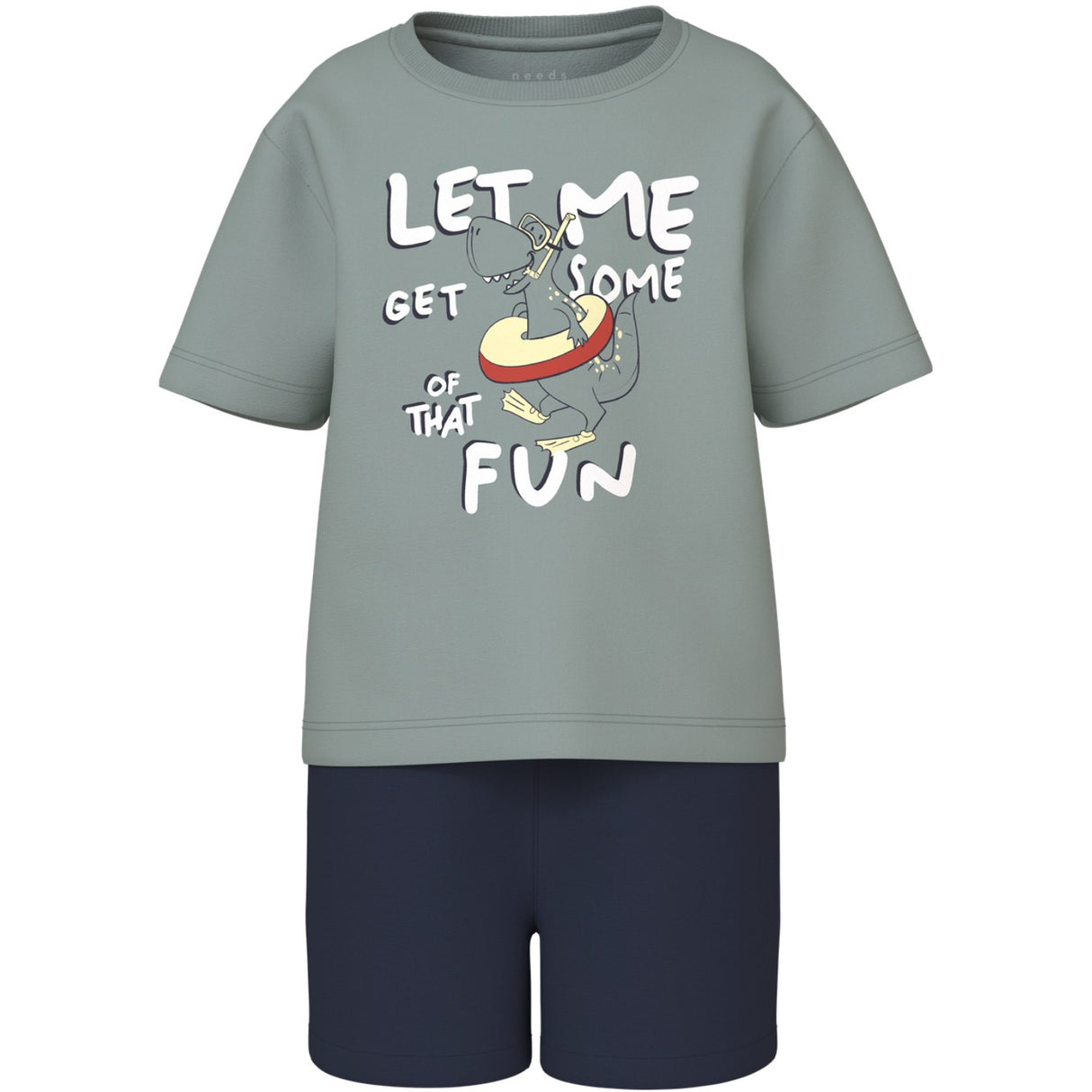 Name It Slate Gray Vigor Regular Shorts Sett