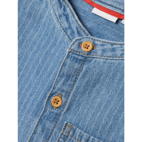 Name It Light Blue Denim Stripes Fido Denim Skjorte