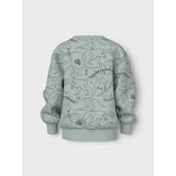 Name It Aqua Gray Tone Dino Vermo AOP Regular Collegegenser