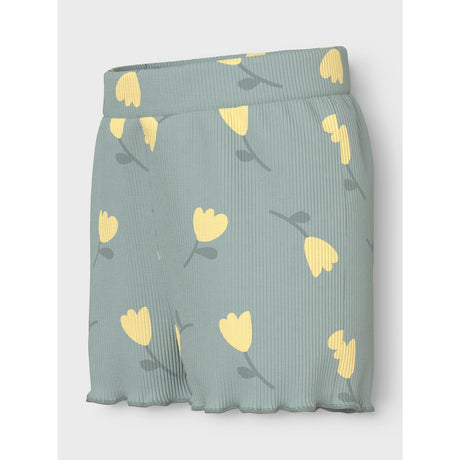 Name It Aqua Gray Lemon Vemma AOP Shorts
