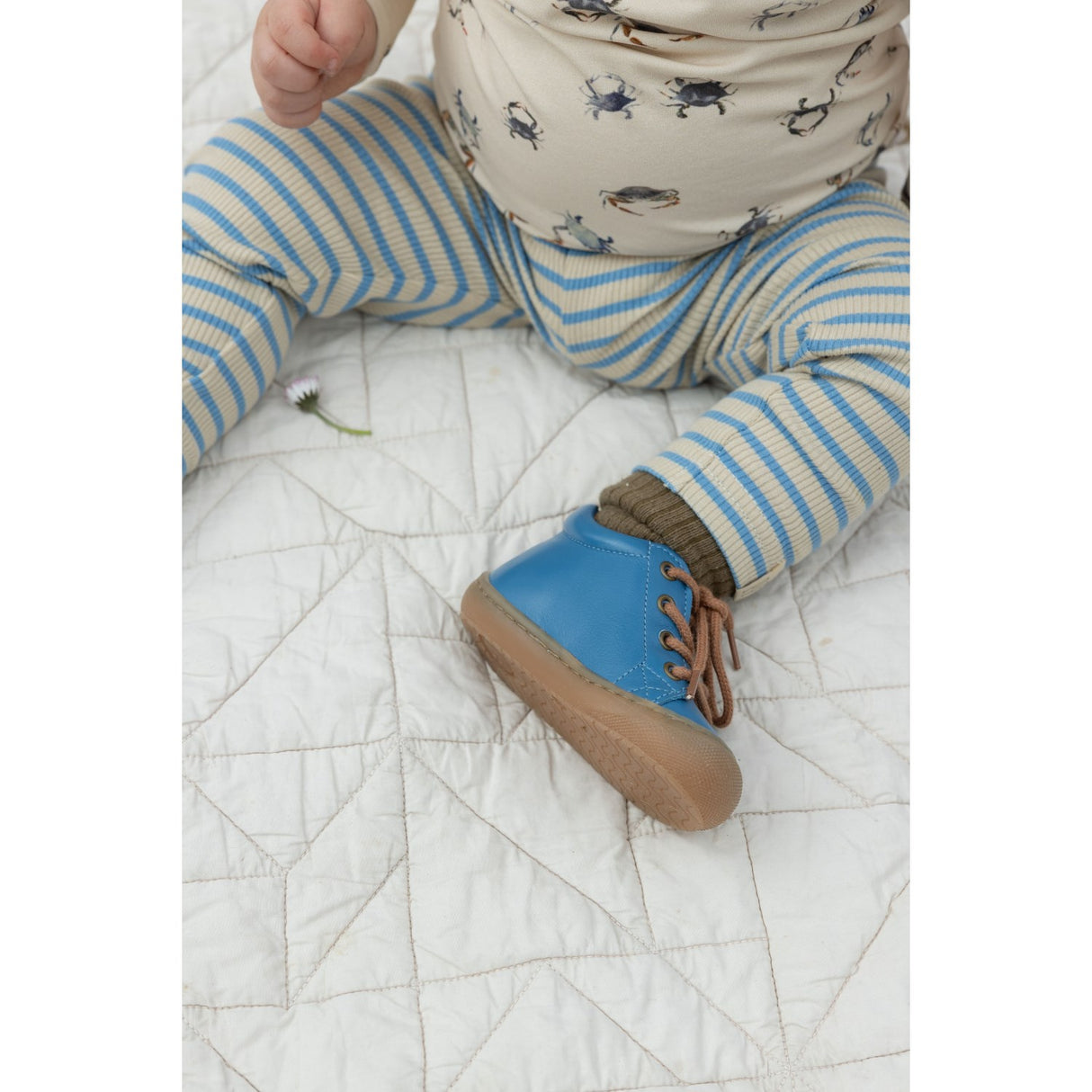 Petit Piao Allure Blue/Dark Off White Leggings Modal Striped