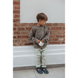 Petit Piao Granite Green/Dark Off White Bukser Modal Striped