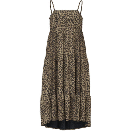 Name It Black Leopard AOP Vinaya Stropp Maxi Kjole