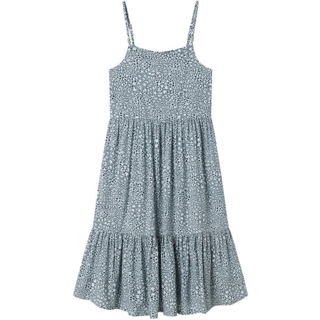 Name It Aqua Gray Leo Jilli Stropp Midi Kjole