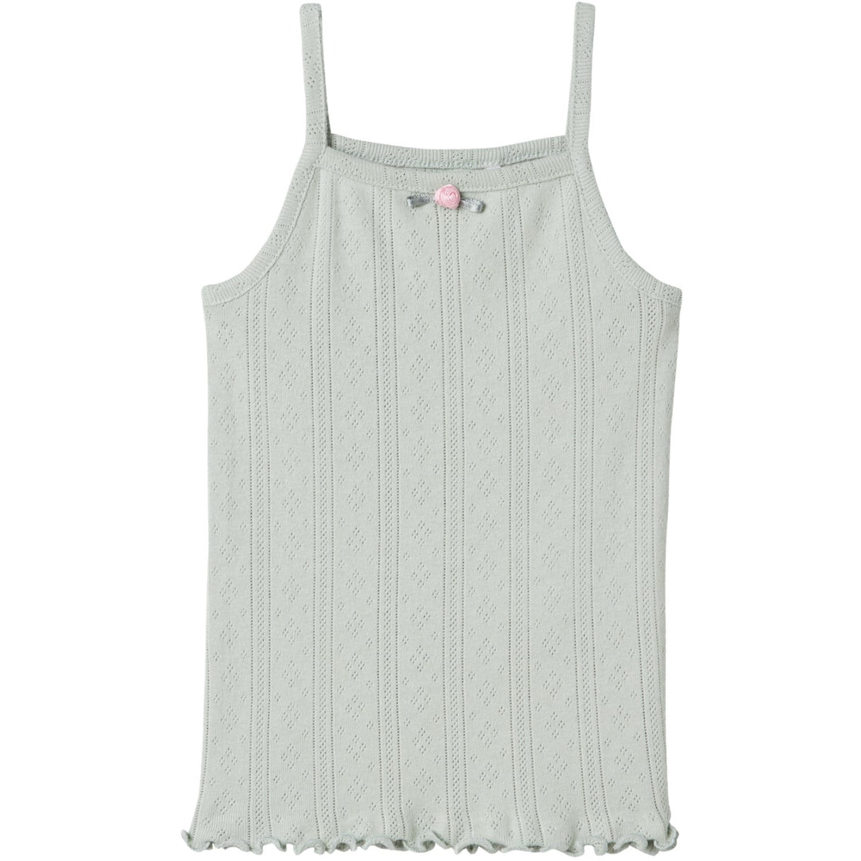 Name It Aqua Gray Jsilke Slim Stropp Topp