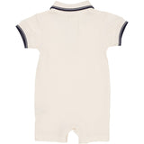 COPENHAGEN COLORS Cream Comb. Pique Polo Romper