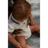 COPENHAGEN COLORS Cream Comb. Pique Polo Romper