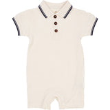 COPENHAGEN COLORS Cream Comb. Pique Polo Romper