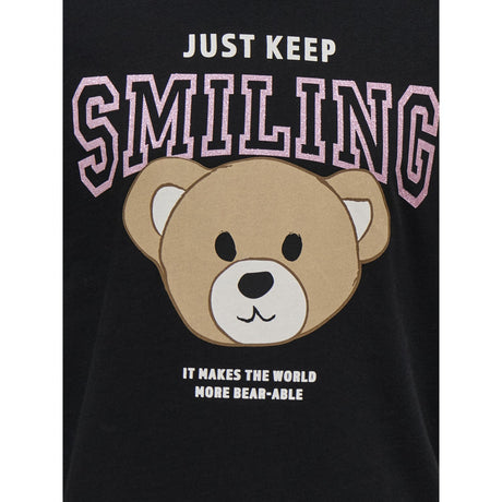 kids ONLY Black Keep Smiling Rosa Regular T-Shirt