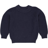 COPENHAGEN COLORS Navy Strikket Classic Rib Bluse