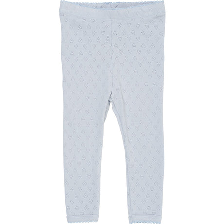 COPENHAGEN COLORS Dusty Blue Pointelle Heart Leggings