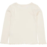 COPENHAGEN COLORS Cream Summer Pointelle Ls Tee