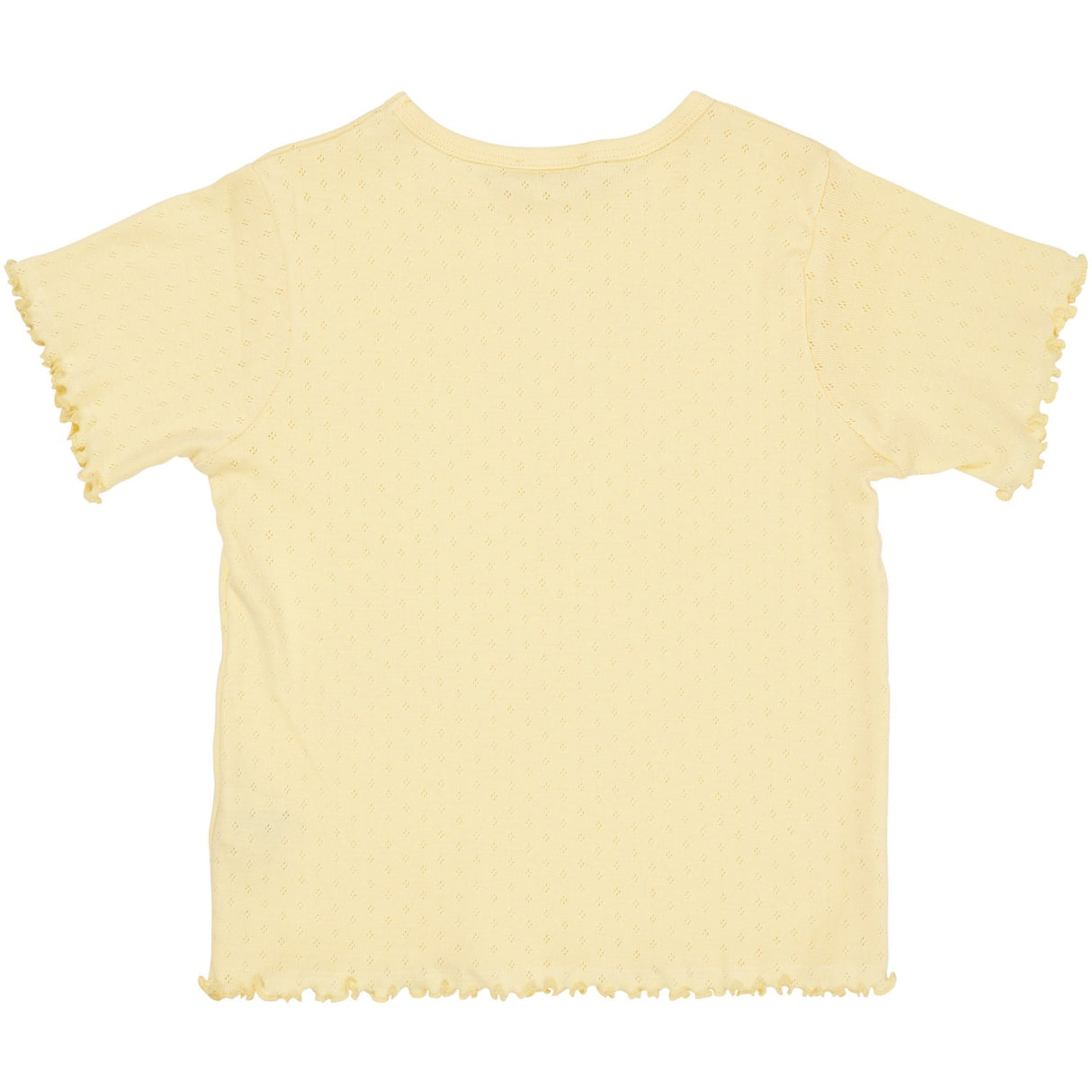 COPENHAGEN COLORS Lt Yellow Summer Pointelle T-Skjorte Ss