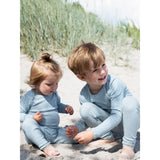 Serendipity Azur/Ecru Slim Bluse Stripe