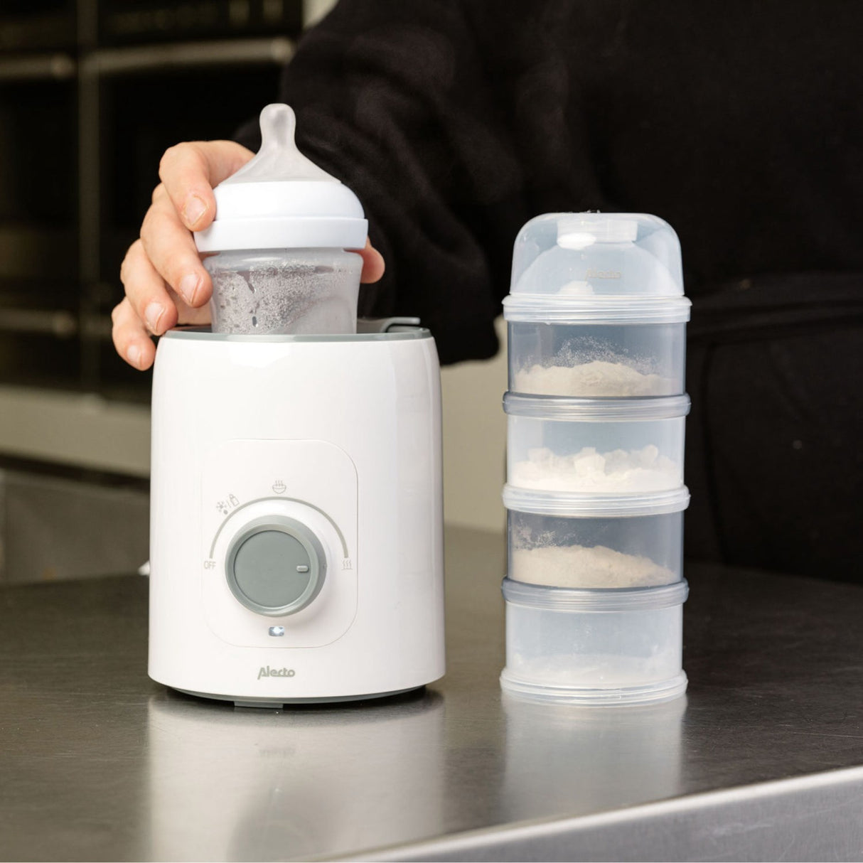 Alecto White Flaske Warmer