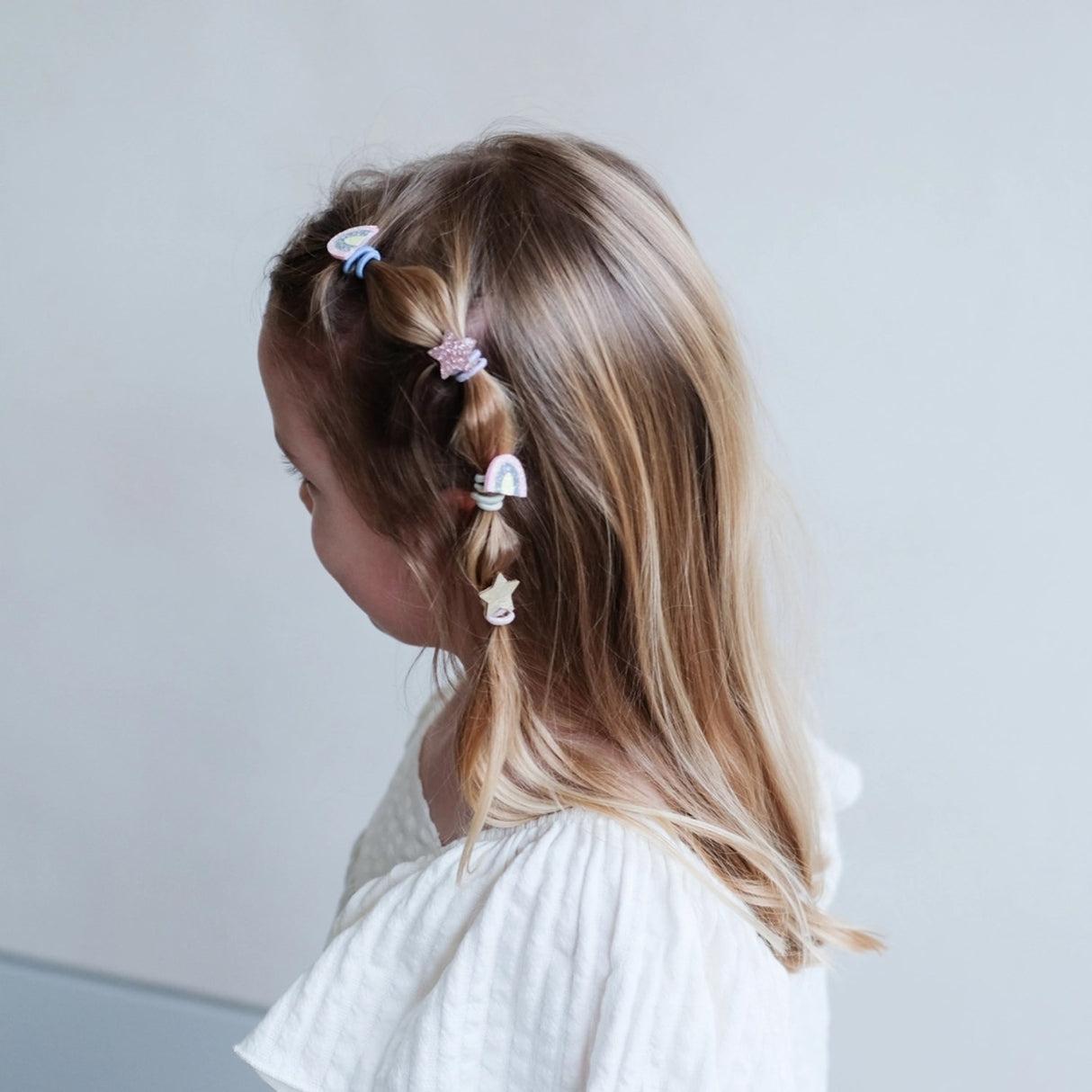Mimi & Lula 8 Hårelastikk - Mini Rainbow & Star Dreamland