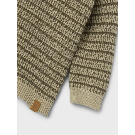 Lil'Atelier Moss Gray Barker Strikk Polo