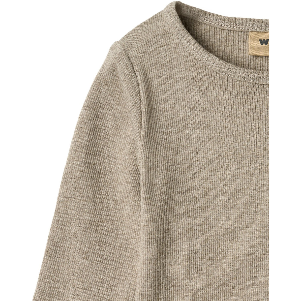 Wheat Gravel Melange Rib Body L/S Spencer