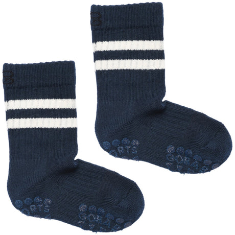 Gobabygo Navy Blue Non-Slip Sport Strømper
