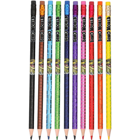 Dino World Erasable Colouring Pencils
