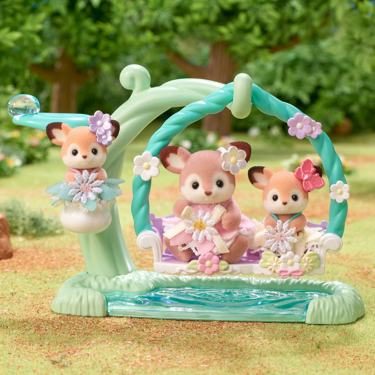 Sylvanian Families® Deer Babies - Floral Swing Sett