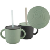 By Lille Vilde Sage & Forest Cups W/lids 2pcs