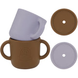 By Lille Vilde Lilac & Cocoa Cups W/lids 2pcs