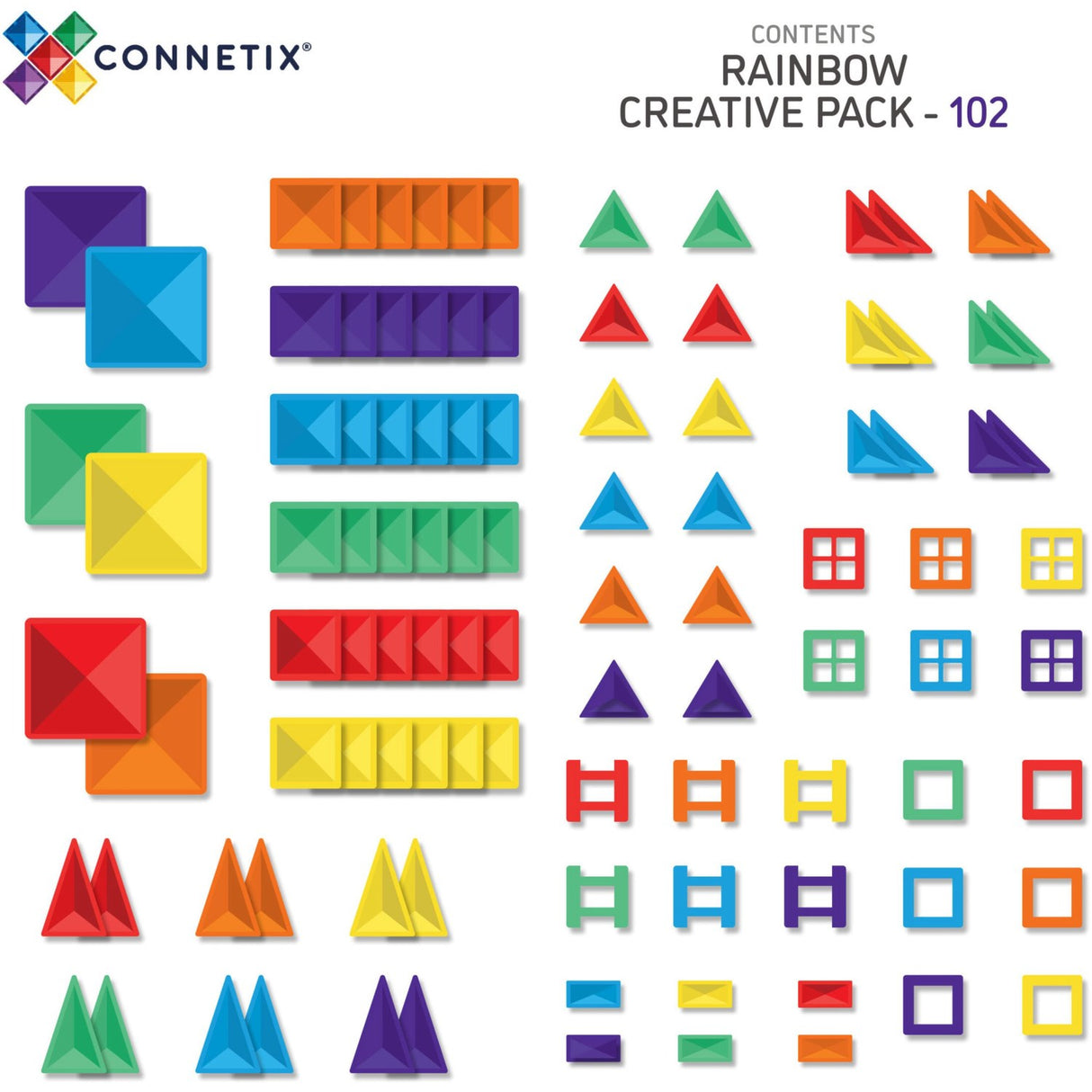 Connetix Rainbow Creative Pakke 102 Styks
