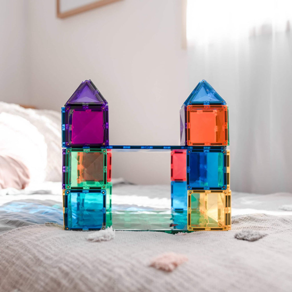 Connetix Rainbow Blue & Green Base Plate Pakke 2 Styks