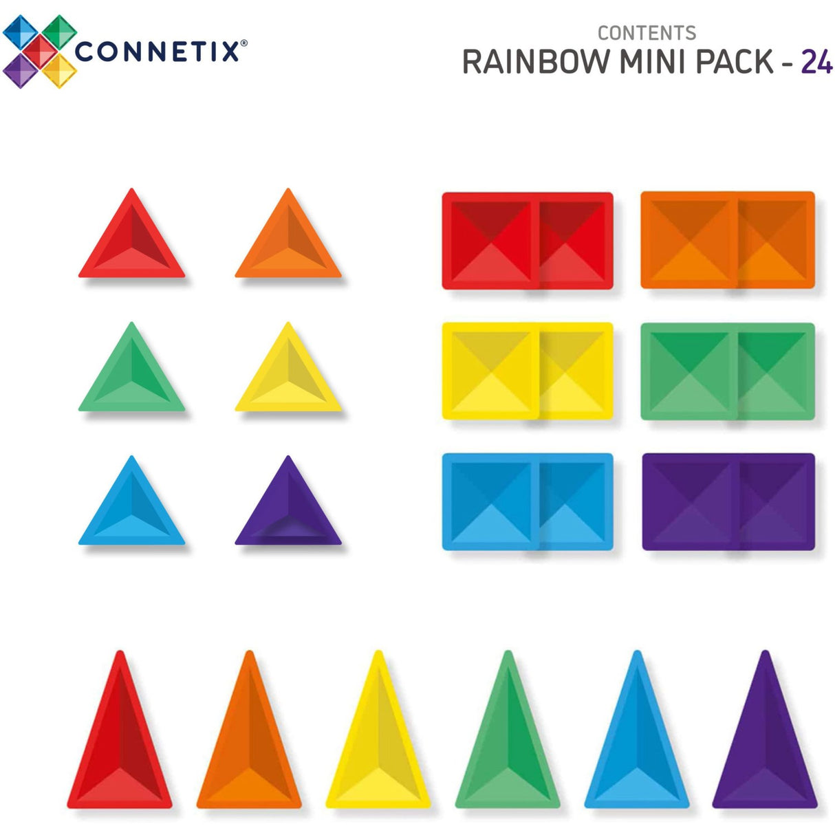 Connetix Rainbow Mini Pakke 24 Styks