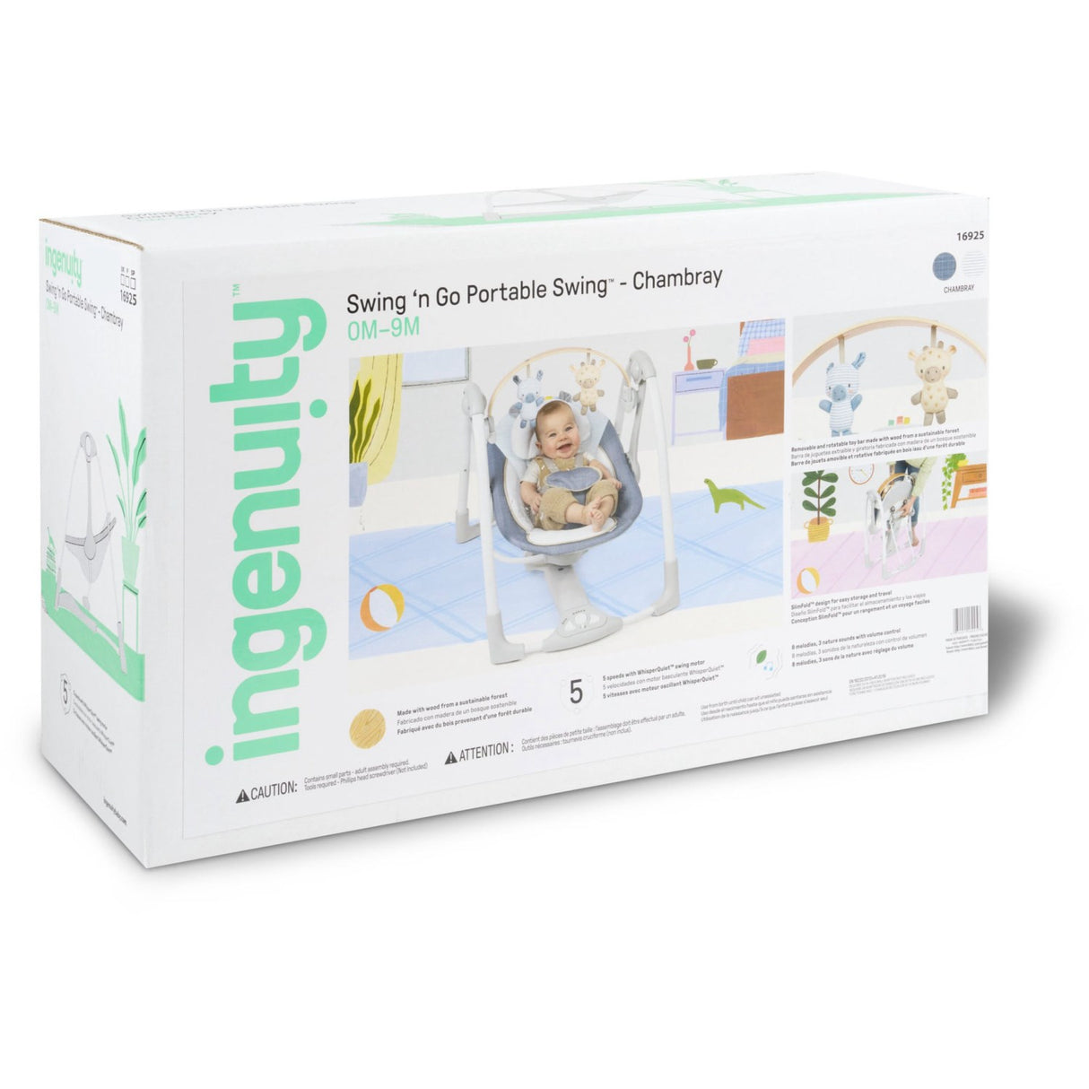 Ingenuity Chambray Swing 'N Go Portable Swing™