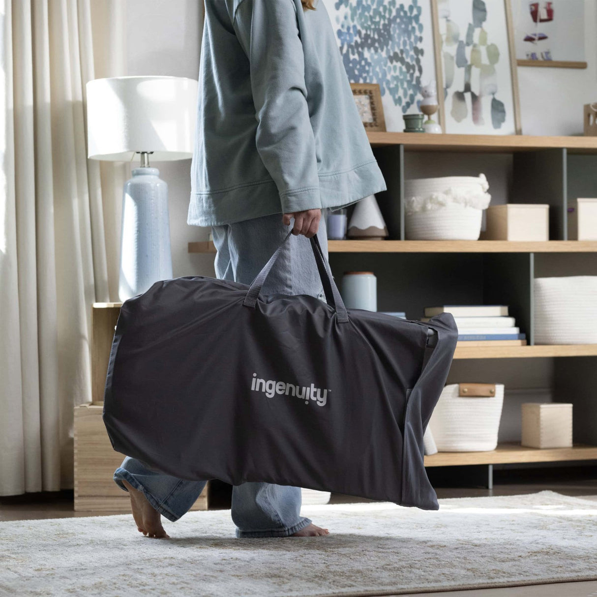 Ingenuity Chambray Happy Belly™ Rock-To-Bounce Massage Sete