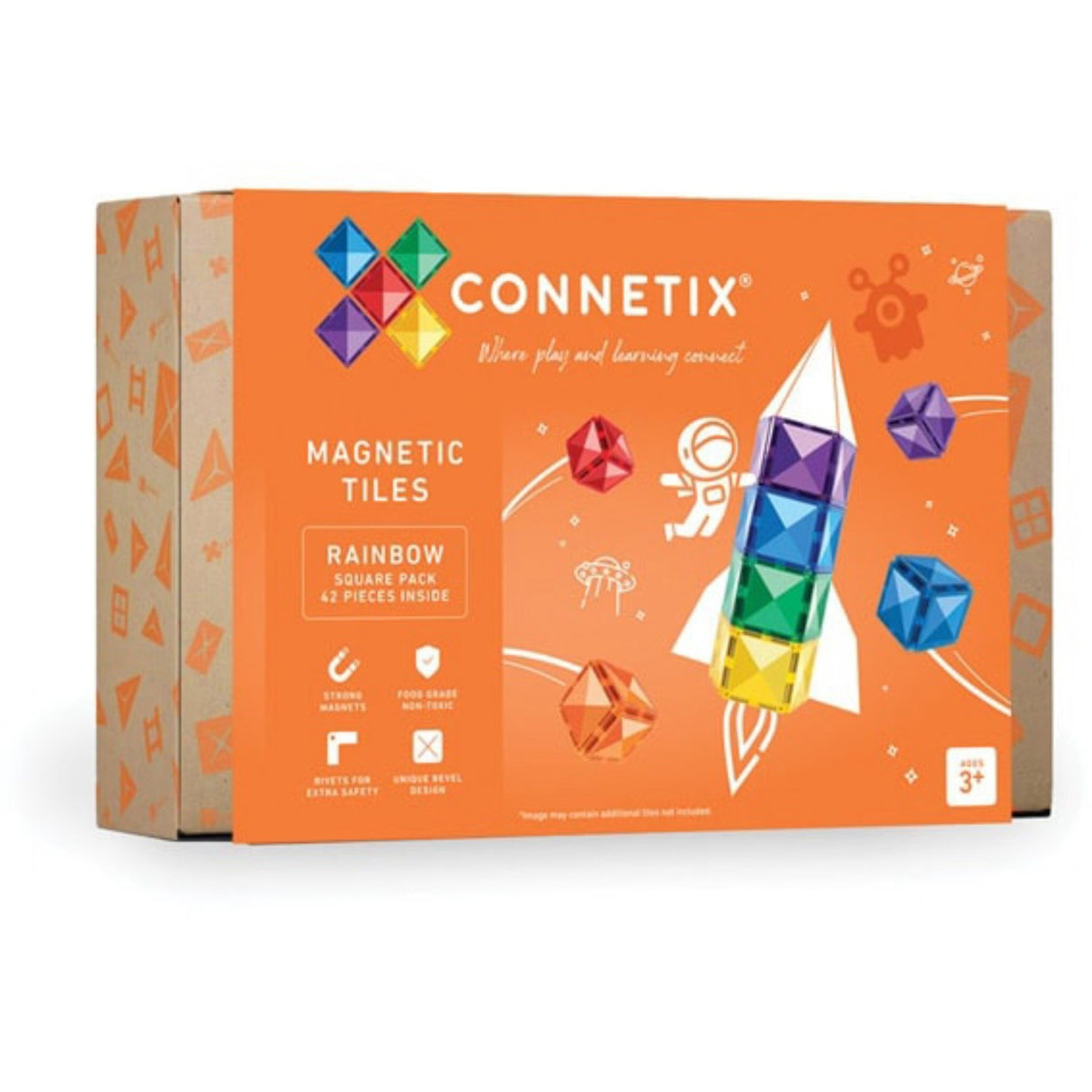 Connetix Rainbow Square Pakke 42 Styks