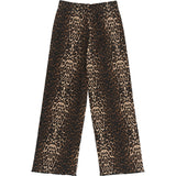 The New Oxford Tan AOP Ellen Wide Rib Bukser