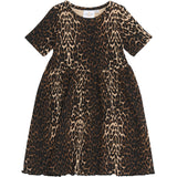 THE NEW Siblings Oxford Tan AOP Ellie Rib Kjole