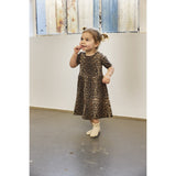 THE NEW Siblings Oxford Tan AOP Ellie Rib Kjole