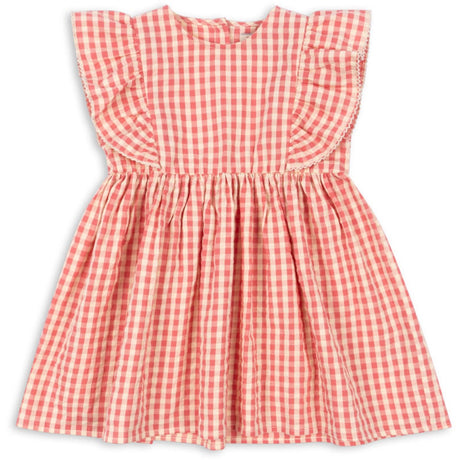 Konges Sløjd Flamingo Plume Check Kim Frill Kjole Gots